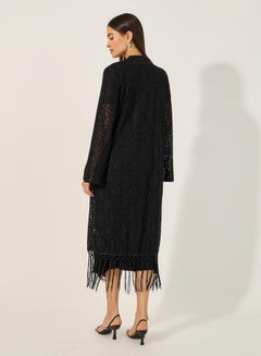 Styli MIDI LENGTH LACE KIMONO WITH FRINGES 120 CM  - Image 5