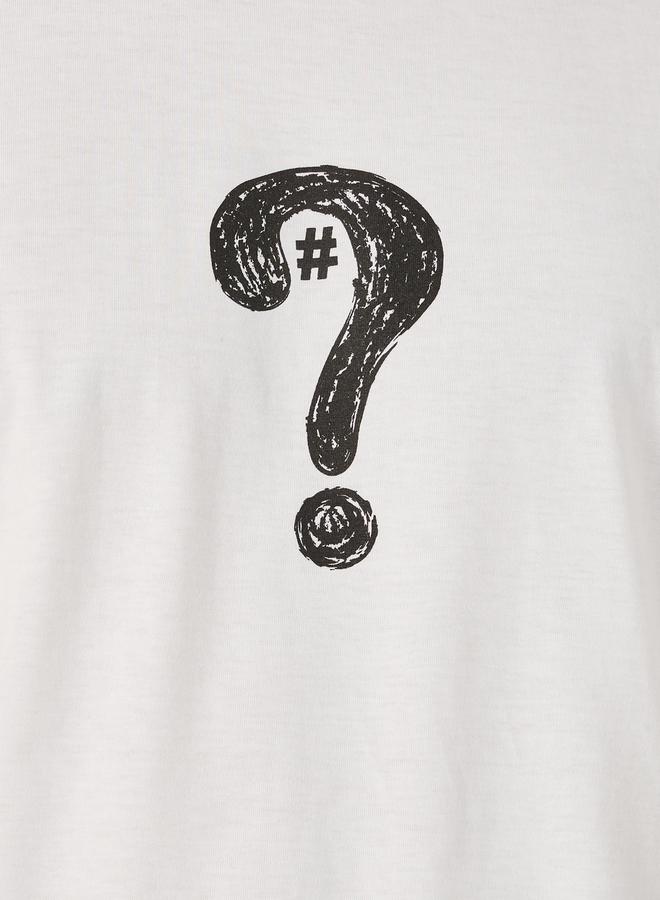 Styli Question Mark Graphic Print Oversized T-Shirt - Image 3
