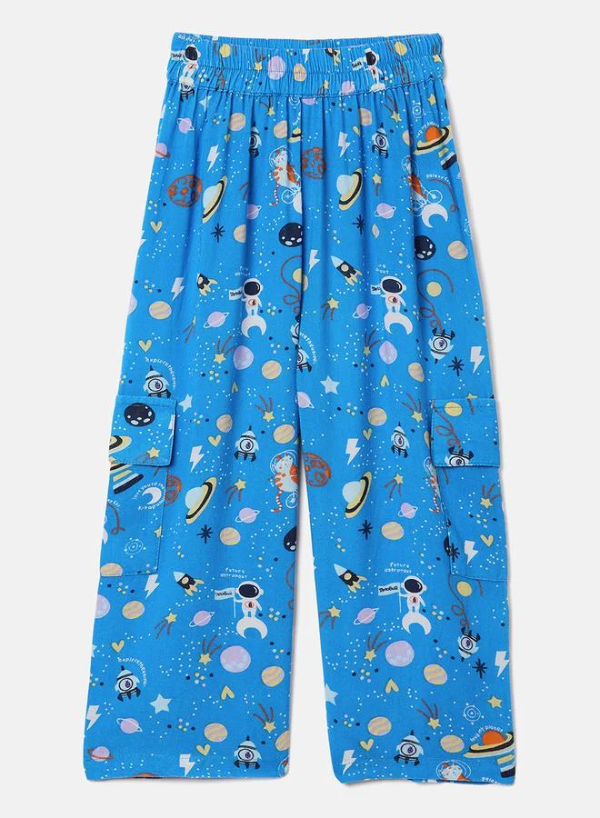 Stylo Bug Stylo Bug Space Printed Shirt and Pyjama Set