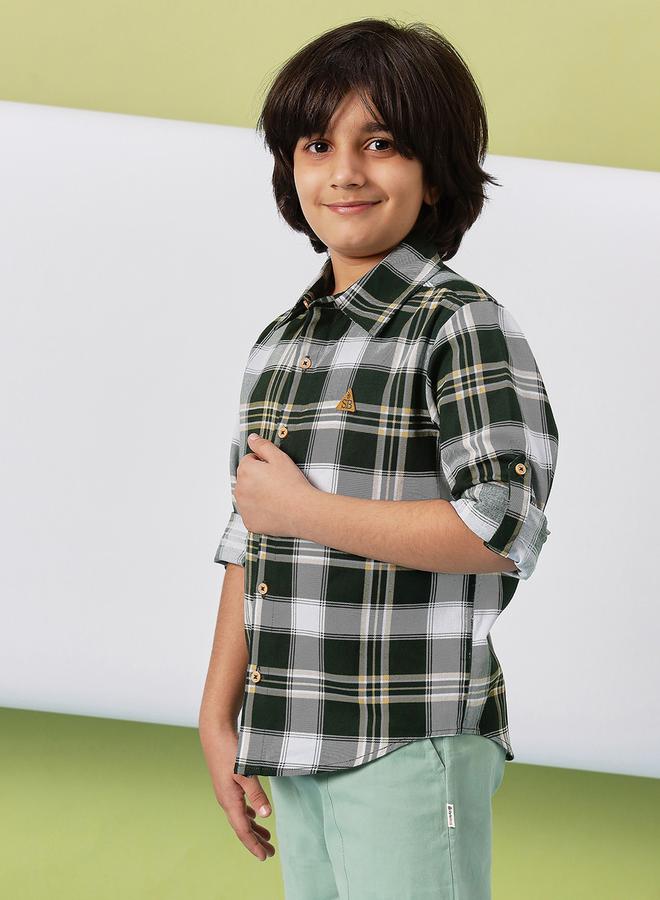 ستايلو بج قميص بأكمام ملفوفة كاروهات من ستايلي - Image 3