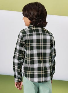 Stylo Bug Checked Roll-Up Sleeve Shirt by Styli  - Image 4