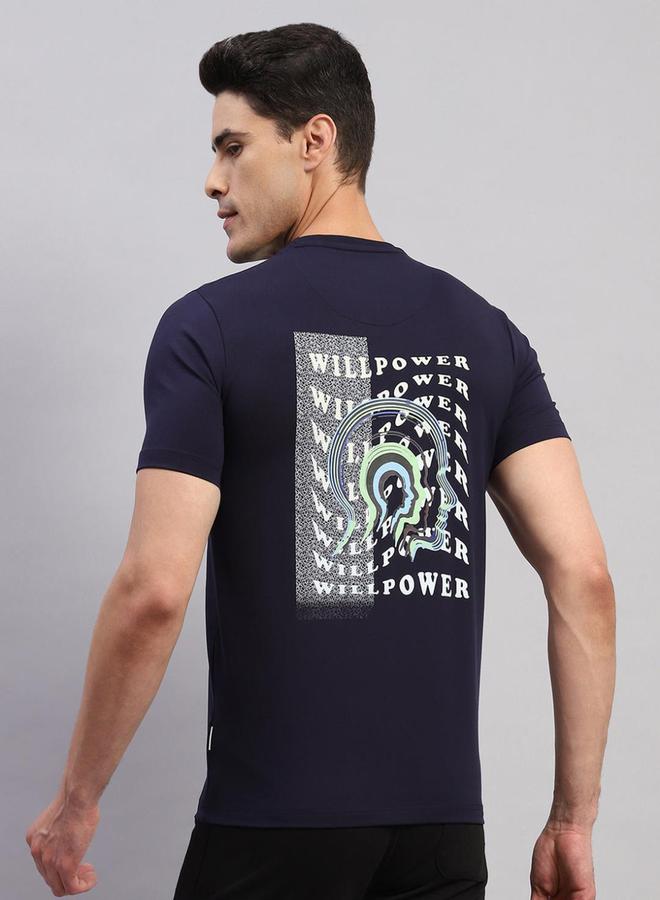 Rock.it Men Navy Blue Printed T-Shirt - Image 4