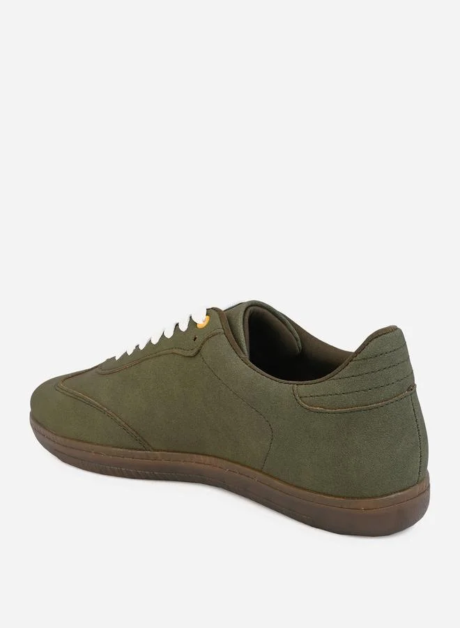 Styli Suede Upper Two Stripe Court Sneakers