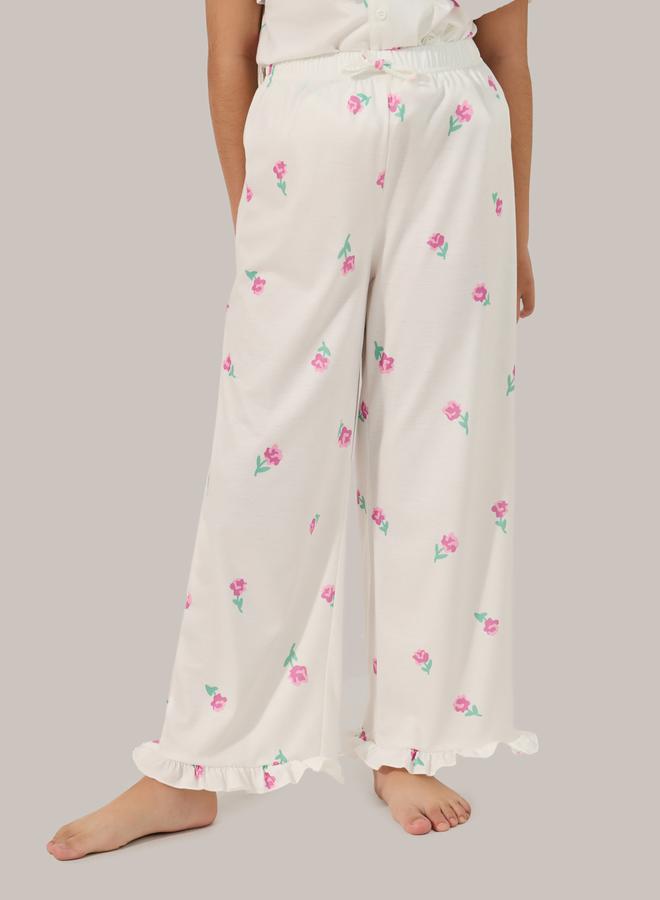 Styli Floral Printed Button Front Pyjama Set  - Image 4