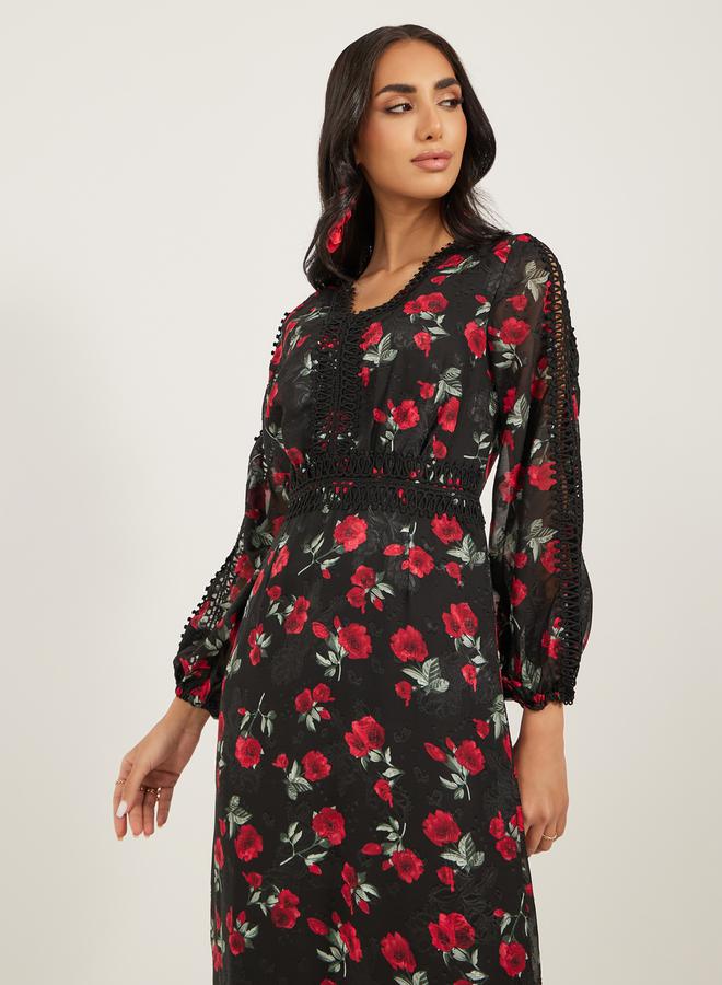 Styli Floral Print Dress  - Image 3