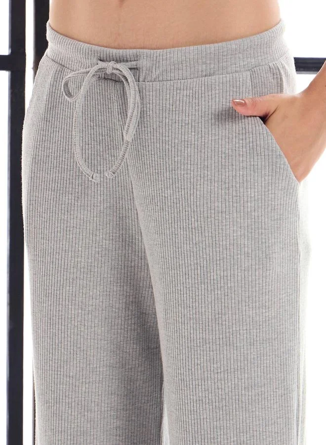 SASSAFRAS Pack of 3 - Melange Button Shrug,  Lounge Pants and Eyemask by Styli