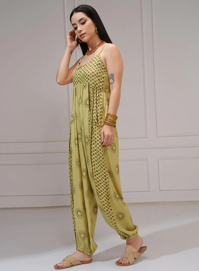 Vishudh Women Multi-Colored Wide Leg Printed Jumpsuit by Styli