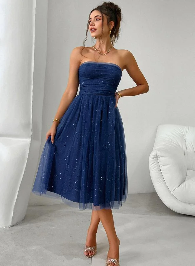 Take Two Sparkling Tulle Midi Dress