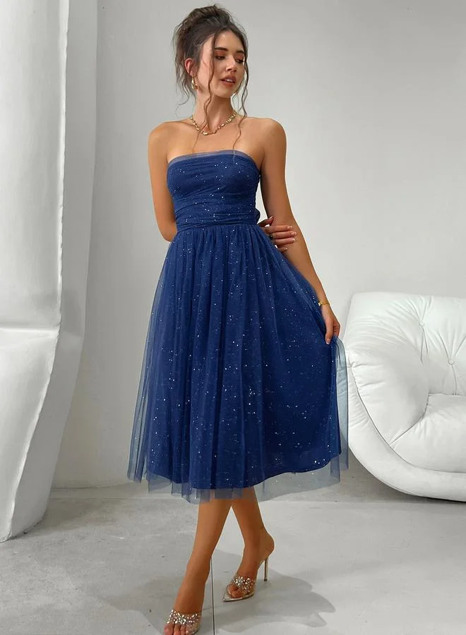 Take Two Sparkling Tulle Midi Dress