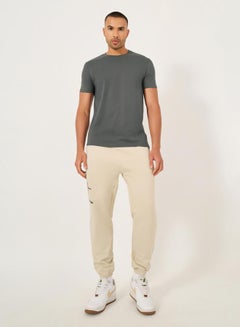 Styli Solid Regular Fit Cotton Rich T-Shirt  - Image 2