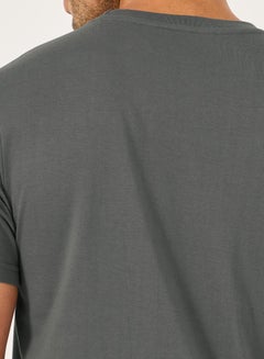 Styli Solid Regular Fit Cotton Rich T-Shirt  - Image 3