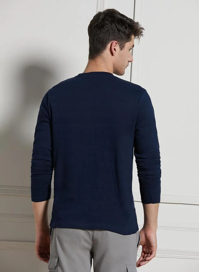 Dennis Lingo Dennis Lingo Solid Henley Neck T-Shirt