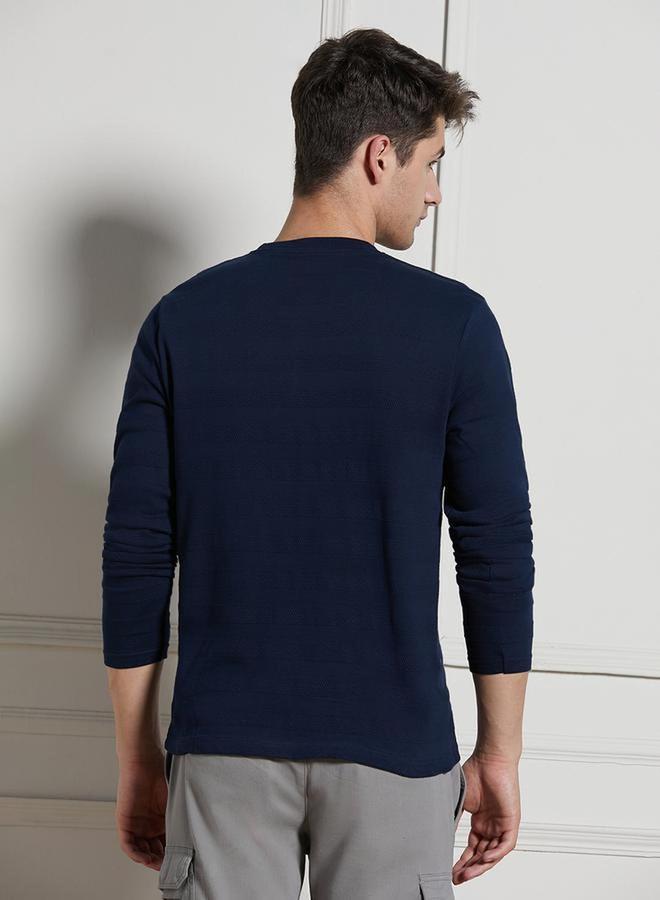 Dennis Lingo Solid Henley Neck T-Shirt by Styli  - Image 4