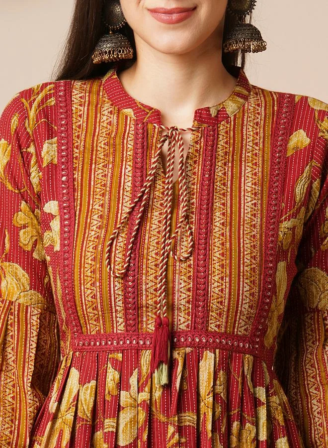 globus Floral Print Midi Dress