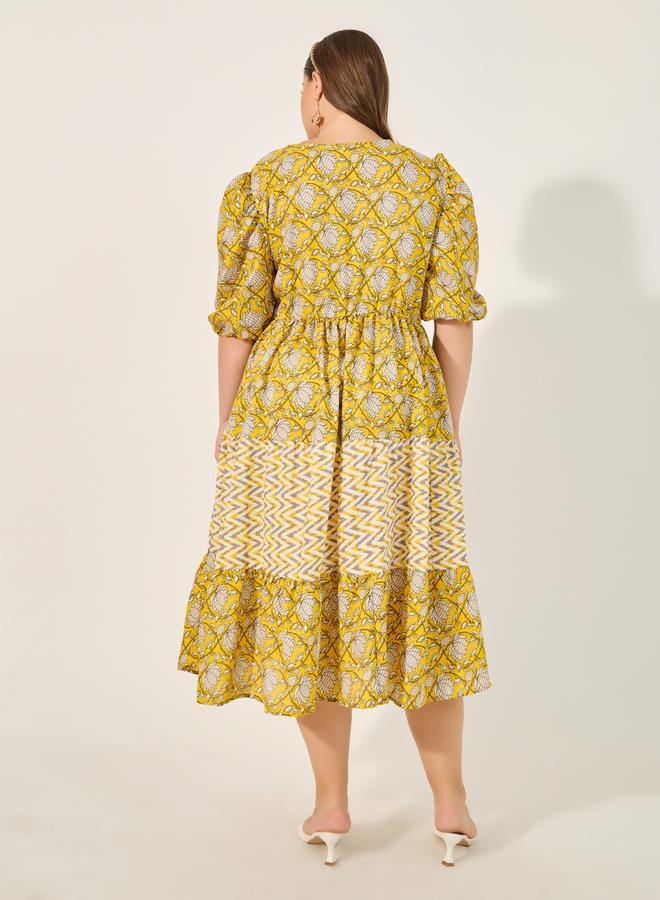 Styli Floral Tiered Midi Dress - Image 5