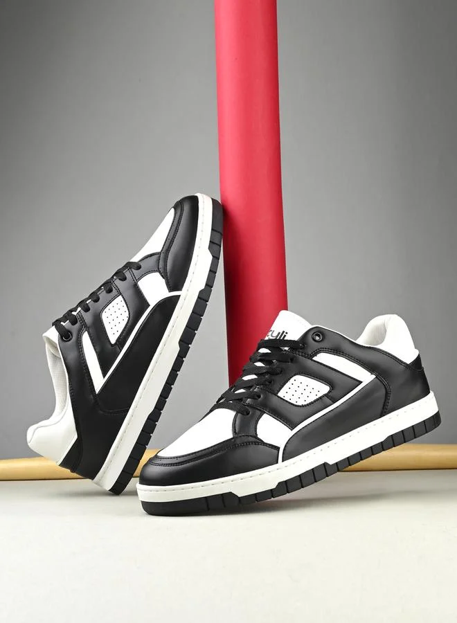 ستايلي حذاء رياضي Color Block Court Lace Up