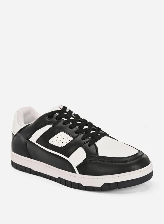Styli Color Block Court Lace Up Sneakers