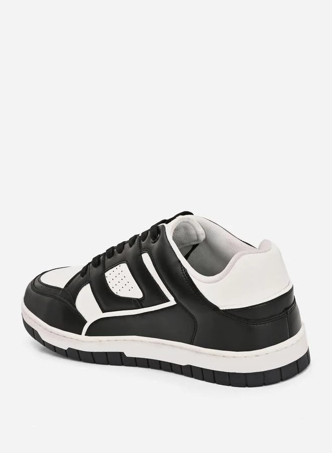 Styli Color Block Court Lace Up Sneakers