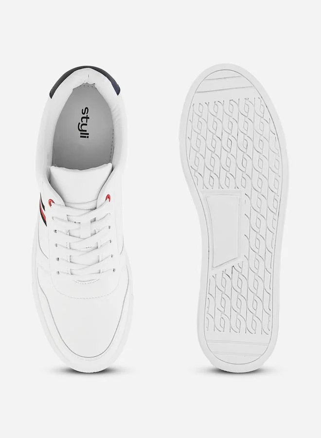 Styli Styli Striped Platform Sole Lace Up Sneakers