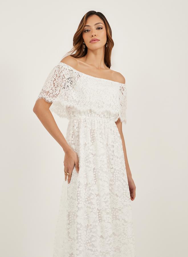 Styli Lace Off-Shoulder Dress - Image 3