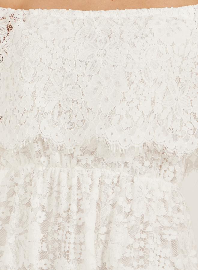 Styli Lace Off-Shoulder Dress - Image 4