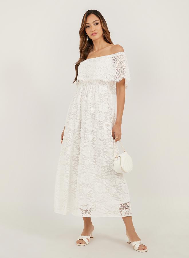 Styli Lace Off-Shoulder Dress - Image 2