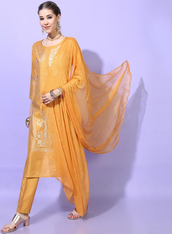 Vishudh Women Regular Fit Floral Kurta Set by Styli  - Image 1