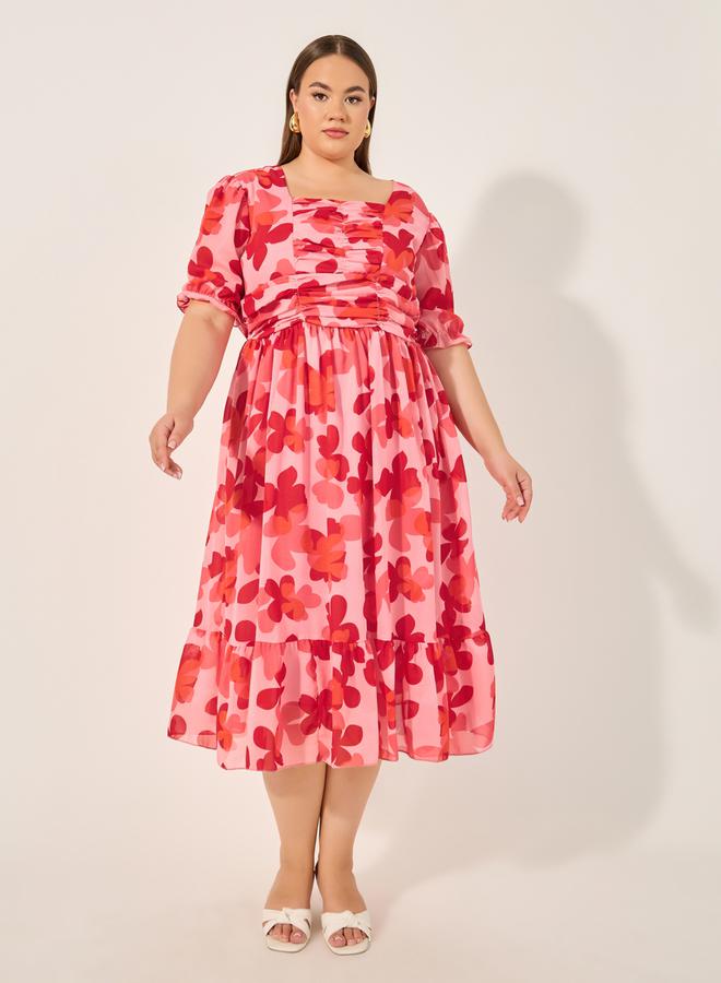 Styli Floral Chiffon Dress  - Image 2