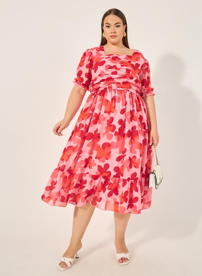 Styli Floral Chiffon Dress  - Image 1
