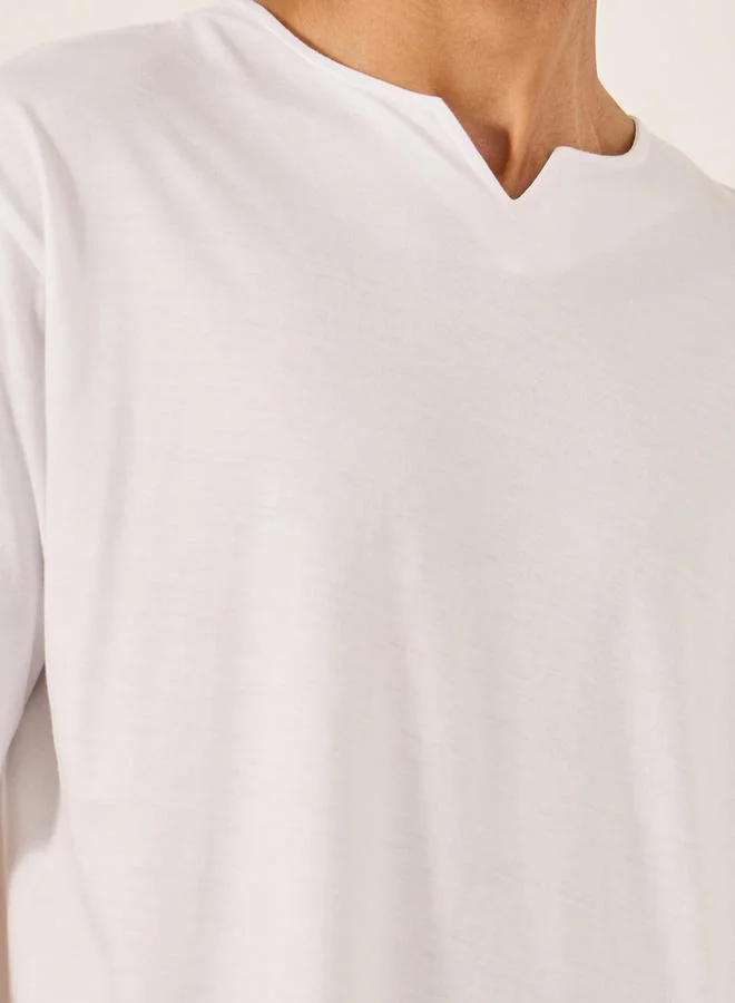 Styli Notch Neck Oversized T-Shirt
