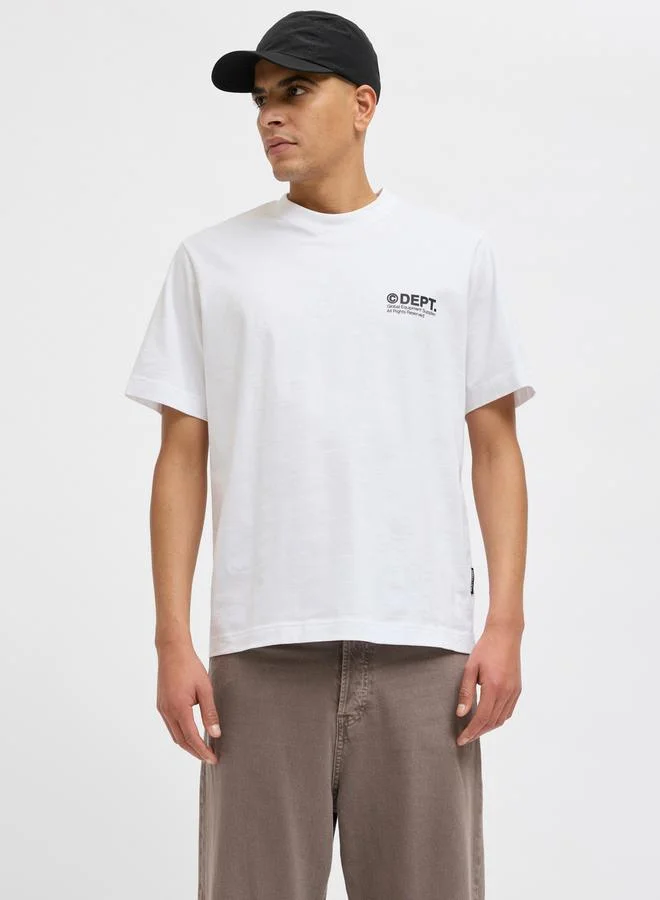 JACK & JONES Slogan Print Crew Neck T-Shirt