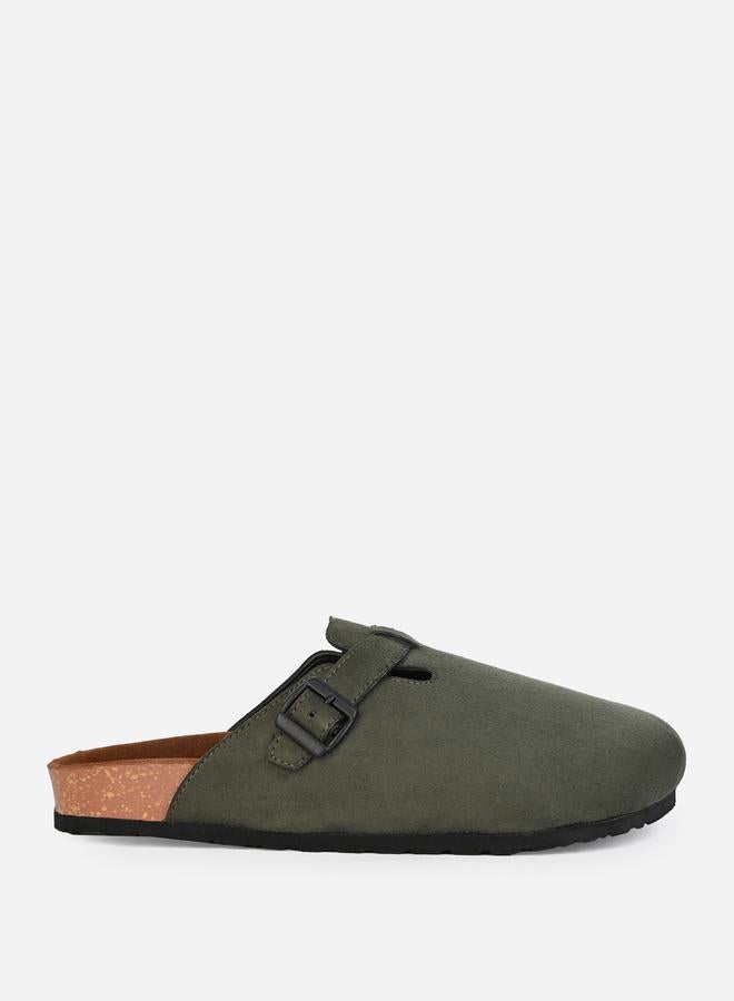 Styli - Suede Clogs With Buckle Detail - Image 1