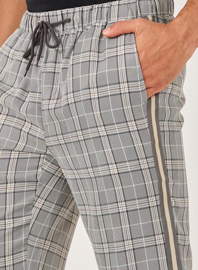 Take Two Plaid Drawstring Waist Tapered Fit Joggers - Image 3