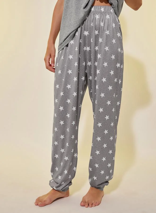 Take Two Round Neck Short Sleeve T-Shirt and Joggers Set
