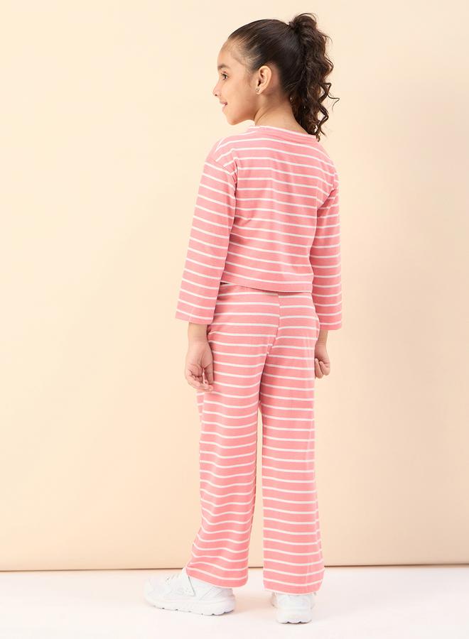 ستايلو بج تيشيرت مخطط بأكمام طويلة وبنطلون رياضي من ستايلي - Image 2