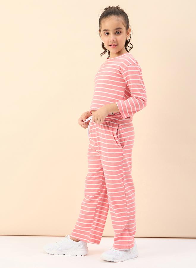 ستايلو بج تيشيرت مخطط بأكمام طويلة وبنطلون رياضي من ستايلي - Image 4