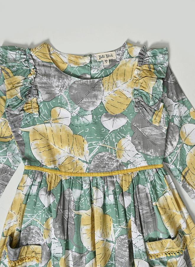 BELLA MODA All-Over Print Ruffle Sleeves Dress by Styli  - Image 2
