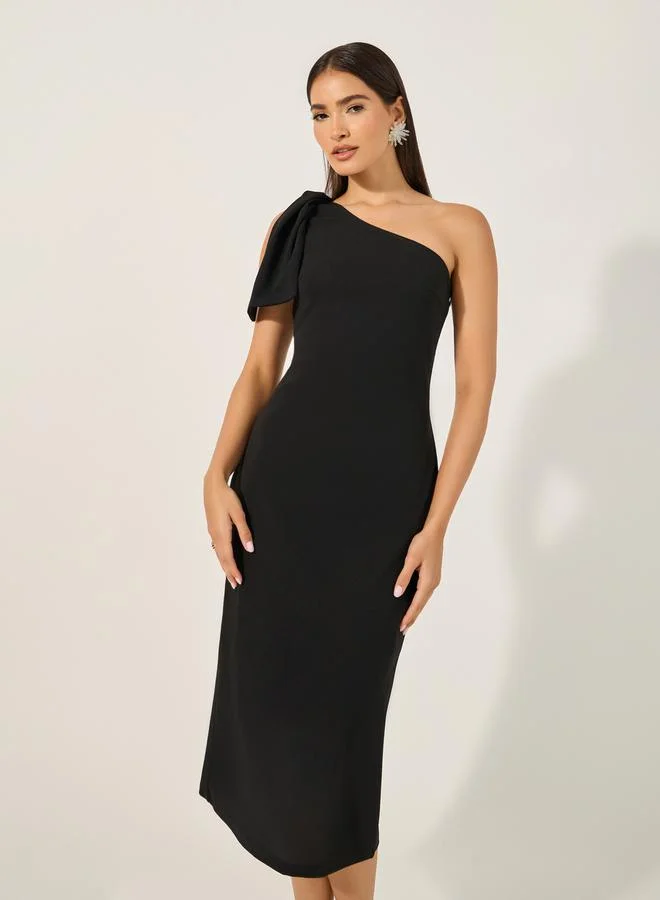 Styli Bow Shoulder Dress