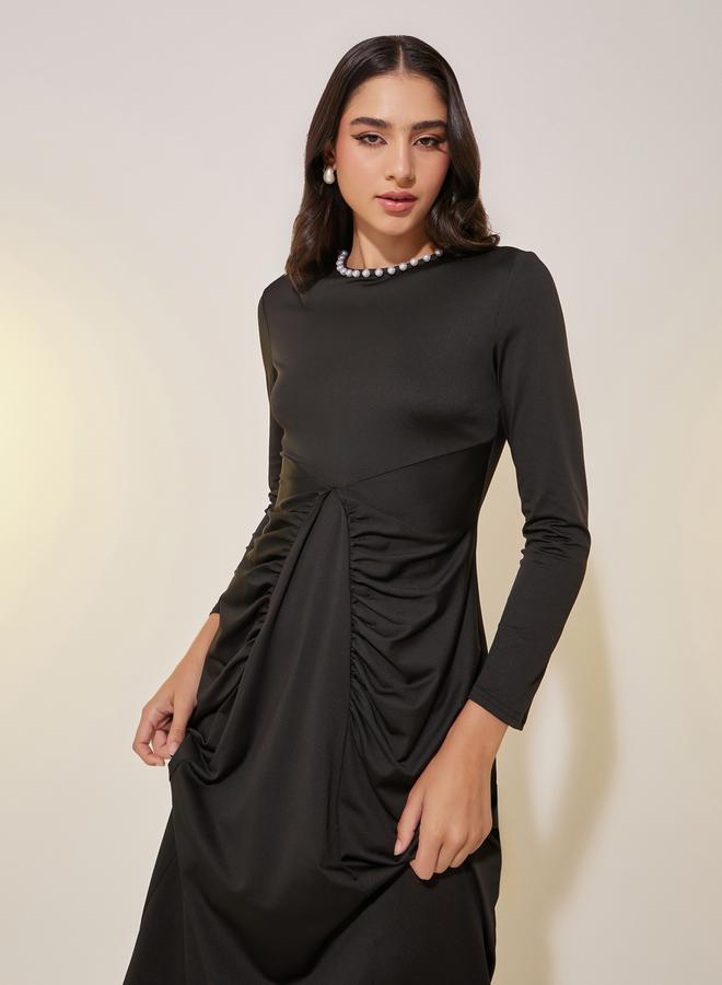 Take Two Gathered Midi Dress  - Image 3