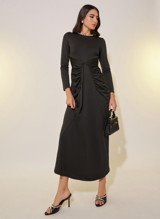 Take Two Gathered Midi Dress  - Image 1