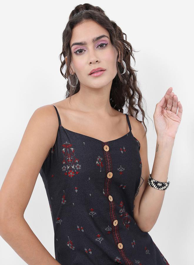 Vishudh - Women Floral Printed Mirror Work Kurta by Styli - Image 1