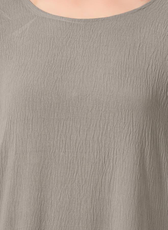 Styli Solid Round Neck Abaya Inner Dress  - Image 4