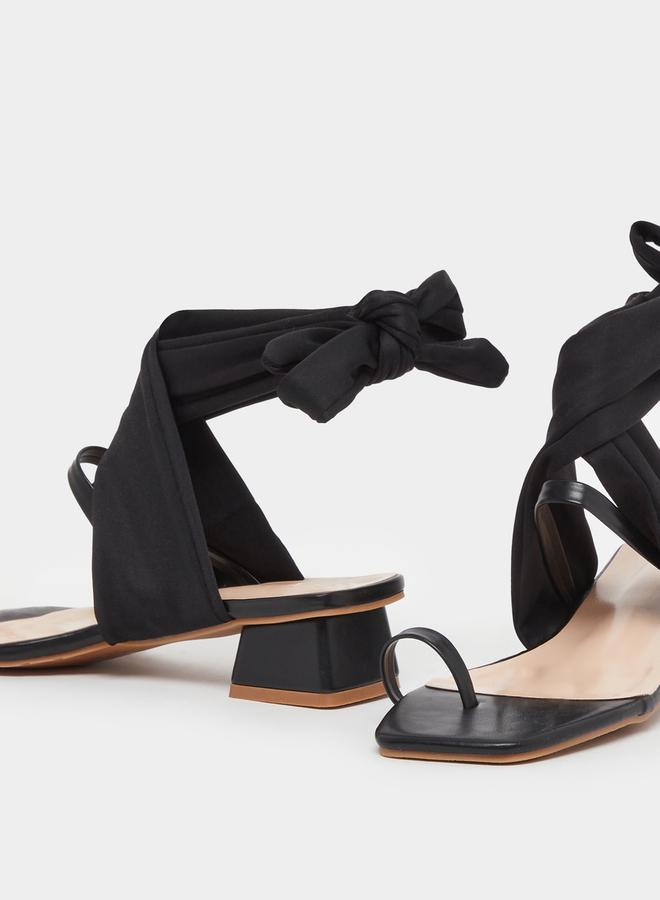 Styli Strappy Block Heel Sandals  - Image 3