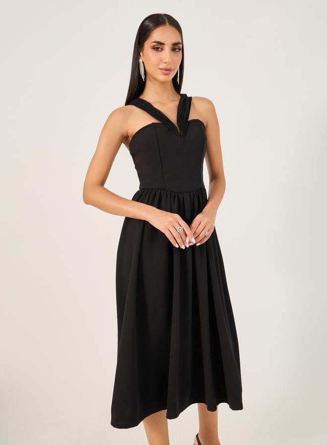 ستايلي فستان بياقة هالتر - Image 3