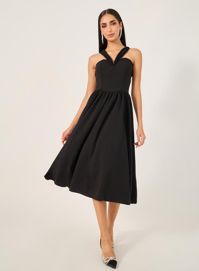 ستايلي فستان بياقة هالتر - Image 2