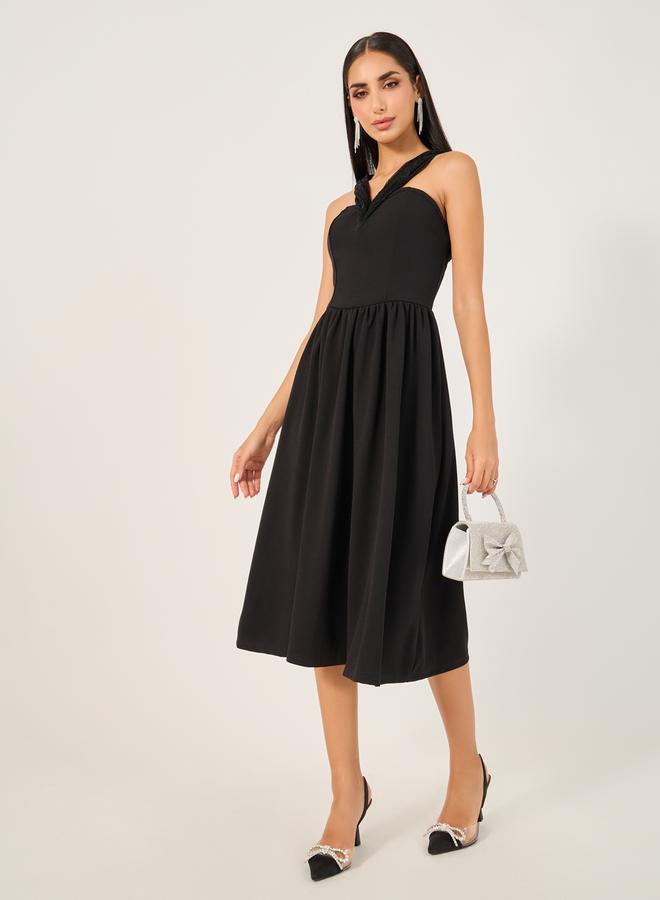 ستايلي فستان بياقة هالتر - Image 1