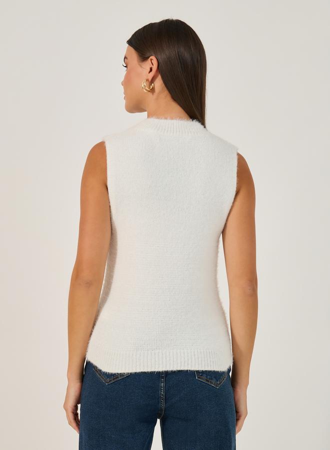 Styli Soft Textured Sleeveless Knit Top  - Image 4