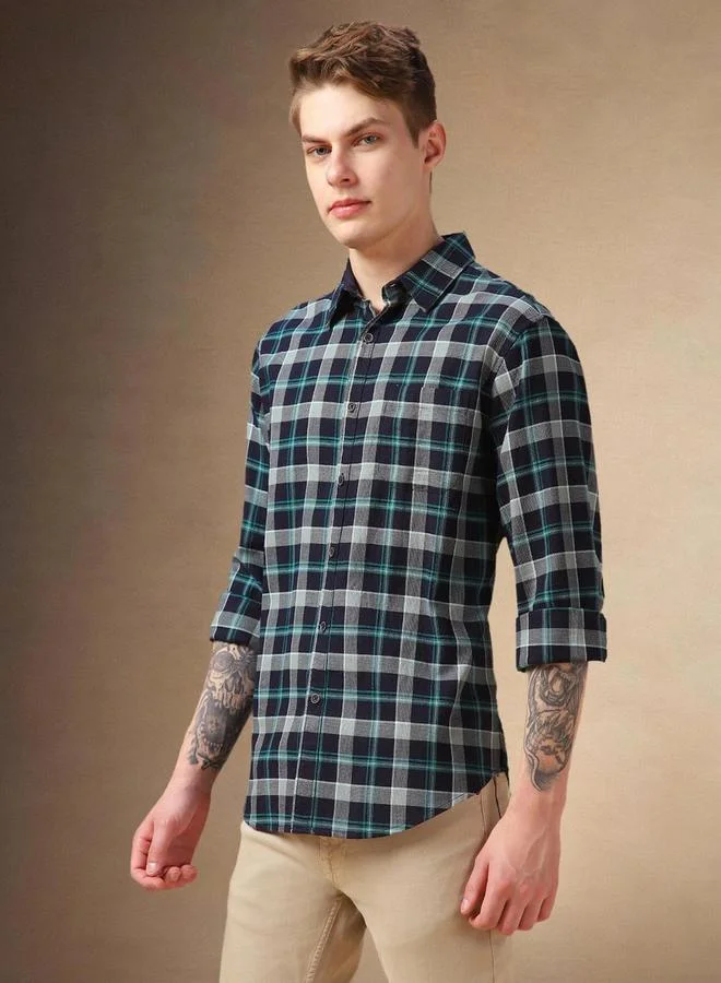 Dennis Lingo Dennis Lingo Checked Long Sleeves Casual Shirt