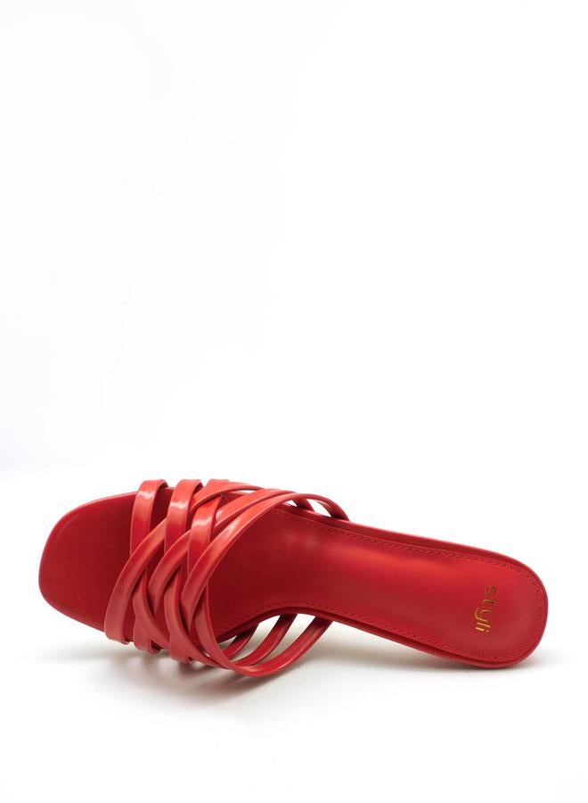 Styli Criss Cross Open Toe Stiletto Heel Sandals  - Image 3