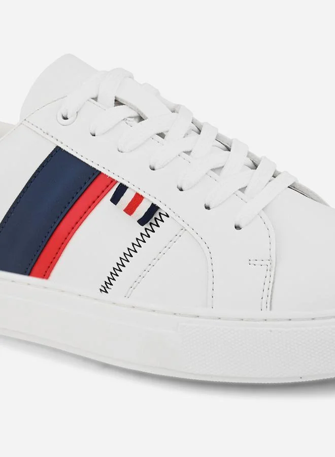 Styli Styli Stripe Flatform Sole Lace Up Sneakers